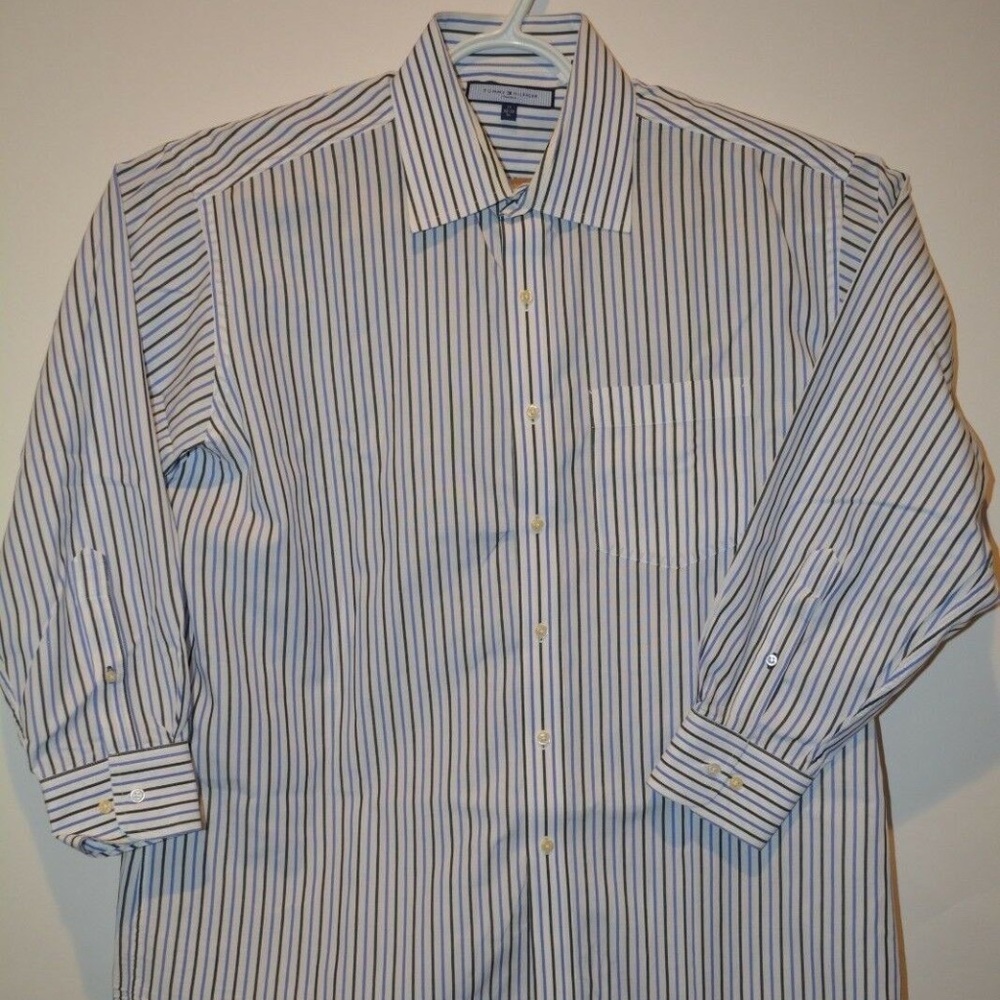 Tommy Hilfiger Long Sleeve Dress Shirt Size 17 T